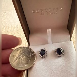 Contessa Di Capri sterling silver studs